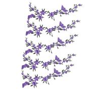 Celuicion Aplicaciones bordadas para planchar - Aplicaciones bordadas para coser en tela - Cinco apliques de tela hecha a mano arte decoración costura reparación pegatinas para ropa chaquetas vaqueros