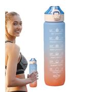 Celuicion Botella de agua diaria, botella de agua de motivación,Botella de toma de motivación con rastreador - de 1000 ml con tiempo de bebida, botella de
