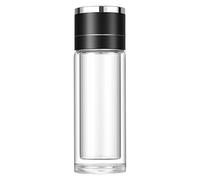 Celuicion Botellas de agua de con separador de té para uso en coche, resistente a altas temperaturas, taza de viaje reutilizable portátil para té para adultos