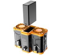 Celuicion Clip de ventilador en la cintura, ventilador de vida recargable | Clips de visualización digital LED de aire acondicionado,Suministros eléctricos portátiles al aire libre IPX4 con batería