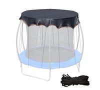 Celuicion Cubierta para trampolín - Tela de sombra para trampolín - Red protectora UV con cordón diseño resistente a la intemperie accesorio para exterior jardín parque infantil patio