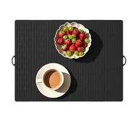Celuicion Esterilla grande para secar platos de cocina, con función de escurridor, base plegable de silicona, grande como alfombrilla de drenaje, accesorios de cocina para escurrir tazas, botellas,