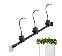 Celuicion Gancho para puerta de entrada | Portacorona para puerta de entrada | Soporte ajustable sin tornillos extraíble para armario de garaje lugar de trabajo Camping-Car dormitorio porche