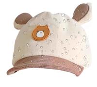 Celuicion - Gorra de béisbol para bebé, diseño de dibujos animados lindos para otoño e invierno - protección UV para exterior playa viaje vacaciones, Café ligero., L