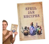 Celuicion Libro de Hechizos Artesanía de Brujas, Libro de brujas con Hechizos de Hechizo, Contenido detallado Libros de artesanía con 61 Páginas para principiantes, Suministros de Hechicero para