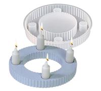 Celuicion Molde de resina para portavelas, molde de 4 cavidades portavelas, herramienta artesanal para decoración de mesa, fiesta, taller, casa, cena, creación | para fiesta, decoración del