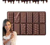 Celuicion Moldes de caramelo de chocolate, moldes de chocolate separables - Barra de moldes de chocolate de silicona - Barra de proteína de silicona, moldes de barras de cereales nutricionales