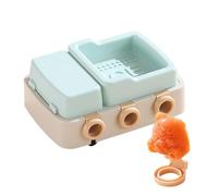 Celuicion Moldes de silicona de helado, moldes para palomitas caseras,Moldes de silicona desmontable con tapa - Caja de fabricantes de pasteles de congelación a prueba de