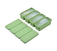 Celuicion Moldes para hielo para congelador, molde para hacer hielo, congelador | 4 compartimentos de silicona alimentaria para cubitos fríos para bebidas, coñac, vino, tequila, vodka