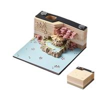 Celuicion Notes Stickers 3D | Bloc de notas artísticas 3D, bloque de motivos vintage clásico para oficina en casa, aula oficina de Pascua para mujeres