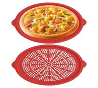 Celuicion - Plato de pizza para pizza, bandeja de pizza antiadherente de silicona para horno - Resistencia a la panadería de alta temperatura para cocinas de hogar