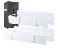 Celuicion Portavasos magnéticos para, organizador magnético para | 2 piezas estante de almacenamiento para tazas sin taladrar con 4 ganchos para