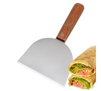 Celuicion Scraper BBQ para la limpieza de la parrilla, rascador a continuación | Espátula de acero inoxidable con crepe - Gandra de madera BBQ BEAL SEAL para el hogar Pizza de hielo frita en casa
