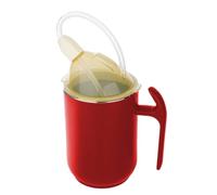 Celuicion - Vaso de taza convalescente de acero inoxidable, 400 ml, con tapas y pajita para personas con discapacidad ancianas, beber agua o sopa