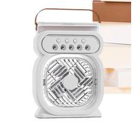 Celuicion Ventilador de niebla portátil, ventilador de niebla - escritorio portátil de niebla de ventilador Señor,Filtro de aire silencioso con batería con luz, humidificador Cool