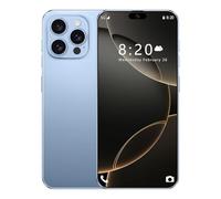 Celulares económicos I16 Pro MAX, Sistema operativo Android 14.0, Pantalla HD de 7.3 Pulgadas, Doble SIM, Triple cámara, 16GB RAM 1TB ROM, WiFi Face ID Bloqueo de Huellas Dactilares,Blue-1TB