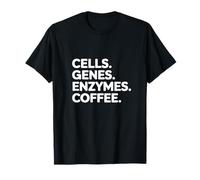 Células Genes Enzimas Café Divertido Profesor de Ciencias Laboratorio Biología Camiseta