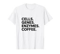 Células Genes Enzimas Café Divertido Profesor de Ciencias Laboratorio de Biología Camiseta