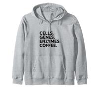 Células Genes Enzimas Café Divertido Profesor de Ciencias Laboratorio de Biología Sudadera con Capucha