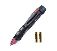 CEM AC-15EX - Detector de voltaje CA sin contacto con lámpara LED y doble rango de trabajo 12-1000 V/1000 V CA, localizador de líneas, buscador de líneas, alarma de pitido, comprobador de corriente