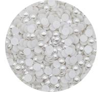 CEMELI 20~2000pcs 3-16mm Media Perla de Imitación Perlas ABS Parte Posterior Plana Media Redonda Perla de Marfil Perlas Sueltas Perlas de Plástico para Hacer Joyas Artesanales DIY