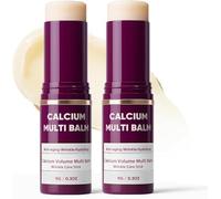 Cemenrete - Varilla multi bálsamo de calcio para arrugas, colágeno coreano húmedo en barra, antienvejecimiento, humedad, almendra y vitamina E para bálsamo labial, crema de ojos y cuello (2 unidades)