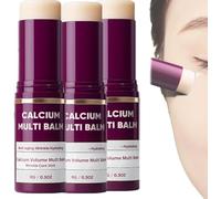 Cemenrete - Varilla multi bálsamo de calcio para arrugas, colágeno coreano húmedo en barra, antienvejecimiento, humedad, almendra y vitamina E para bálsamo labial, crema de ojos y cuello (3 unidades)