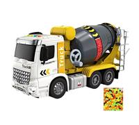 Cement Mixer Toy Truck, 132 Scale Construction Vehicle, Toy Trucks with Lights and Sounds, Realistic Mixer Car, Kids Toys for Boy, Gift for Birthday or Christmas, 11.81x5.51 Inches
