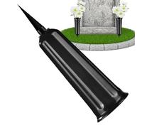Cemetery Vase - Grave Decoration with Ground Stake for Outdoor Burial Sites | ABS Resin Material with Stable Base Design, Floral Container for Gravestone Garden Remembrance,