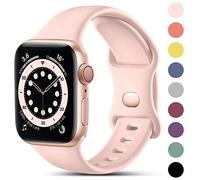 CeMiKa Compatible con Apple Watch Correa 38mm 40mm 41mm 42mm 44mm 45mm 46mm 49mm, Deportivas Silicona Correas para iWatch Correa SE Series 11 10 9 8 7 6 5 4 3 SE3, 42mm/44mm/45mm/49mm-S/M, Sand Pink