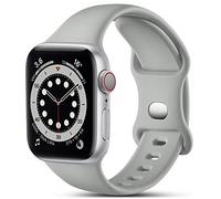 CeMiKa Compatible con Apple Watch Correa 38mm 40mm 41mm 42mm 44mm 45mm 46mm 49mm, Deportivas Silicona Repuesto Correas para iWatch SE SE3 Series 11 10 9 8 7 6 5 4 3 2 1, 42mm/44mm/45mm/49mm-S/M, Gris