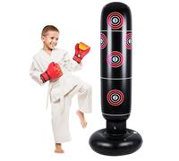 CEMIRK Saco de boxeo infantil de pie, saco de boxeo inflable de 168 cm, para niños de 3 a 12 años, bolsa de PVC para entrenamiento en interiores y exteriores, alivio del estrés e idea de regalo