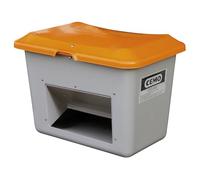 Cemo - Recipiente para graneles de pfv - volumen de 200 l, con orificio de extracción, gris contenedores - contenedores de almacenamiento gfk recipiente de plástico contenedor de usos múltiples contenedores contenedores a granel universal contenedores de grano buque de contenedores contenedores de plástico contenedores para la arena