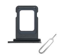 Cemobile Soporte de ranura para bandeja de tarjeta SIM de repuesto con anillo de sellado de goma impermeable para iPhone 11 + bandeja de tarjeta SIM, pin de expulsión abierto (negro)