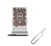 Cemobile Soporte de ranura para tarjeta SIM dual de repuesto para Samsung Galaxy S24 Ultra + pin de expulsión (Dual SIM titanio negro)