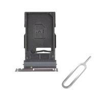 Cemobile Soporte de ranura para tarjeta SIM y bandeja para tarjeta micro SD de repuesto para Samsung Galaxy S25 y S25 Plus (solo versión SIM única) (sombra plateada)