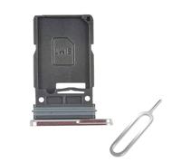 Cemobile Soporte de ranura para tarjeta SIM y bandeja para tarjeta micro SD de repuesto para Samsung Galaxy S25 Ultra (solo versión SIM única) (titanio Whitesilver)