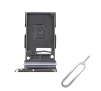 Cemobile Soporte de ranura para tarjeta SIM y bandeja para tarjeta micro SD de repuesto para Samsung Galaxy S24 Ultra (solo versión SIM única) + pin de expulsión (gris titanio)