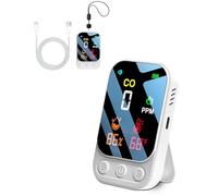 CEMOFE 3 en 1 Detector Monóxido de Carbono Alarma De Monóxido Co Portable Carbon Monoxide Detector con Temperatura Humedad Alarma Audible y Visual para Viajes en Casa Camping Autocaravana