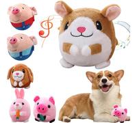 Cemssitu Active Moving Pet Plush Toy for Dogs, Interactive Dog Toys for Boredom, Squeaky Dog Toys Small Breed, Puppy Toys To Keep Them Busy, Easter Dog Toys (Hamster)