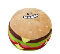 Cemssitu Calming Duck Dog Toy, The Mellow Dog Calming Duck, Yellow Duck Dog Toy, with Quack-Quack Sound, Plush Squeaky Dog Toys for Small, Medium, and Large Breeds (Hamburger)