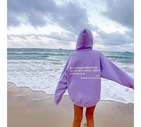 Cemssitu Dear Person Behind Me Hoodie, Dear Person Behind Me Sweatshirt for Women, Dear Person Behind Me Hoodie You Are Enough (Purple,M)