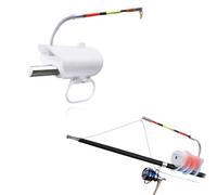 Cemssitu High Sensitivity Fishing Float Bite Alert for Rods, Smart LED Luminous Strike Indicator, Waterproof Night Fishing Rod Tip Alarm, Portable All-Weather Sea & Lake Gear (White 1PC)