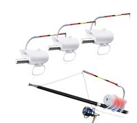 Cemssitu High Sensitivity Fishing Float Bite Alert for Rods, Smart LED Luminous Strike Indicator, Waterproof Night Fishing Rod Tip Alarm, Portable All-Weather Sea & Lake Gear (White 3PC)