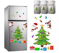Cemssitu Magnetic Christmas Tree for Refrigerator, Christmas Garage Door Magnets, Christmas-Themed Magnetic Stickers, Christmas Magnets for Fridge, Magnetic Christmas Decorations (B)