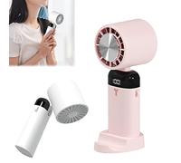 Cemssitu Portable Electric Cold Compress Cooling Fan, Personal Handheld Mini Fan, Small Portable Rechargeable USB Fans for Desk Quiet, Battery Operated Fan for Travel Foldable (Pink,Refrigeration)