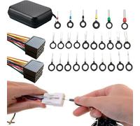 Cemssitu Terminal Ejector Kit, Terminal Removal Tool Kit, Electrical Pin Removal Tool, Depinning Tool Kit Automotive, Key Extractor Tool Broken Key (26 PCS)