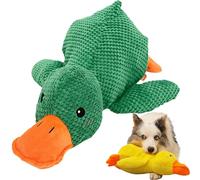 Cemssitu The Mellow Dog Calming Duck Dog Toy, Cutated Calming Pillow for Dogs, Dog Duck Toy with Quacking Sound, Dog Stuffed Animals Chew Toy for Any Size Dog (Green)