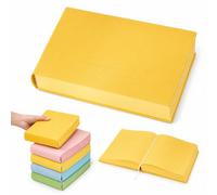 Cemssitu Thickened Color Brick Notebook, A5 720 Pages Hardcover Journal with PU Leather Cover, Colorful Thick Paper Diary with Ribbon Bookmark for Notes School Office Gift (Yellow)