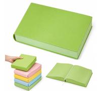 Cemssitu Thickened Color Brick Notebook, A5 720 Pages Hardcover Journal with PU Leather Cover, Colorful Thick Paper Diary with Ribbon Bookmark for Notes School Office Gift (Green)